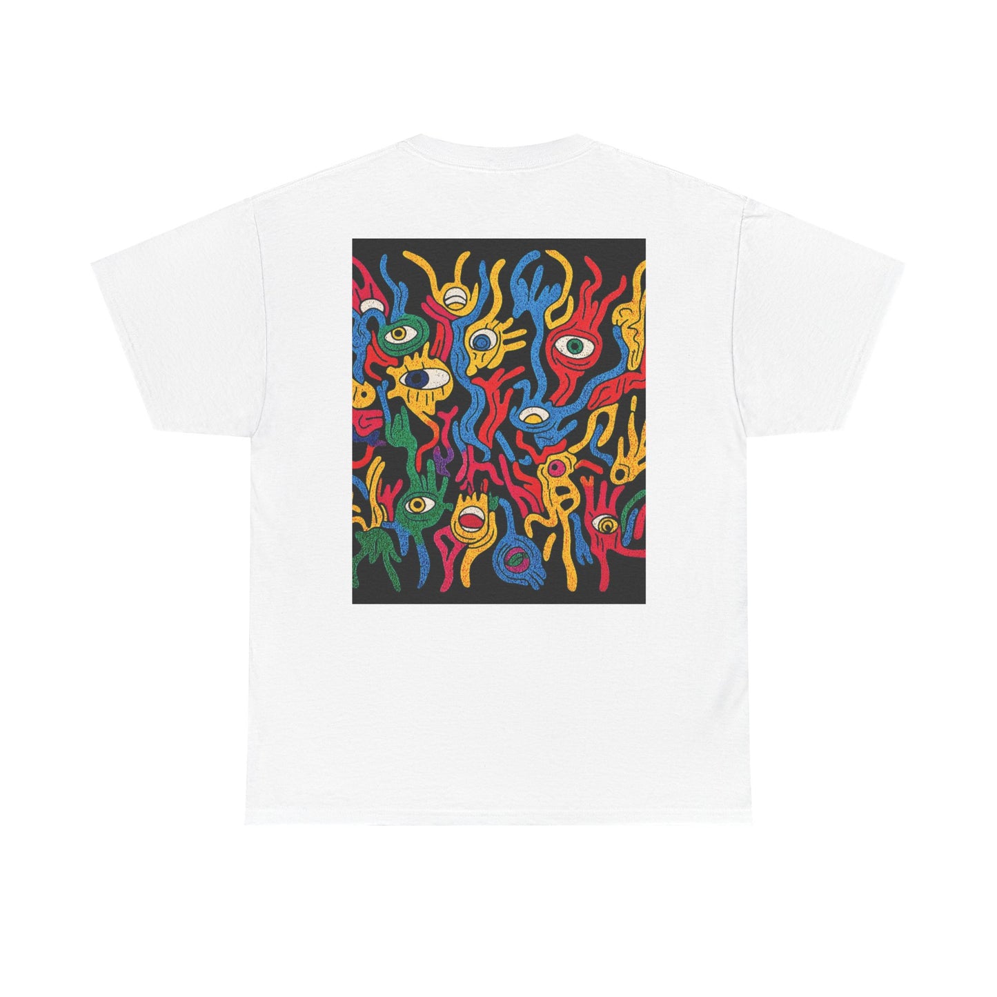 Colorful Artistic Unisex Tee - Vibrant Graphic Tee, Unique Gift for Art Lovers, Cool T-Shirt for Festivals, Eye-Catching Apparel