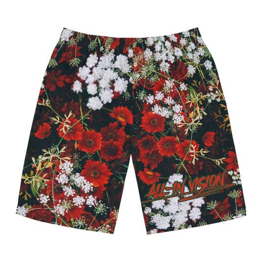 All over print Flower Men's Board Shorts (AOP)