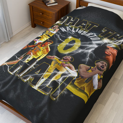 Sports Fan Velveteen Plush Blanket | Gift for Basketball Lovers, Cozy Throw, Unique Home Decor, Sports Gifts, Game Day Essentials