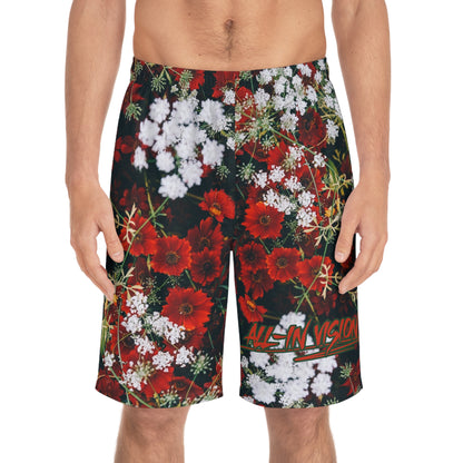 All over print Flower Men's Board Shorts (AOP)