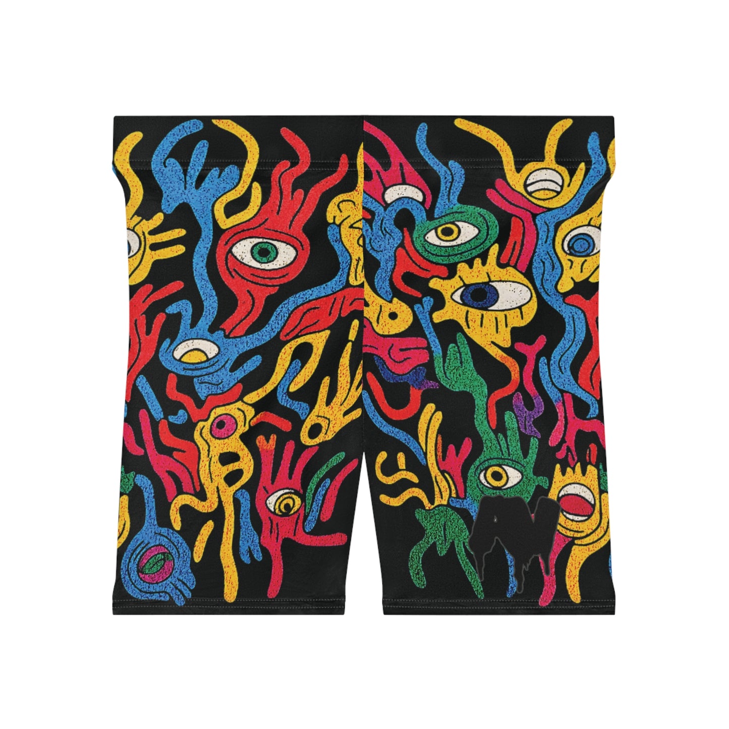 Vibrant Colorful Women's Biker Shorts, Athletic Wear, Summer Activewear, Festival Outfits, Unique Gift for Her
