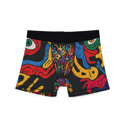 Vivid Artistic Men's Boxers | Colorful AOP Underwear, Trendy Sleepwear, Unique Gift, Festival Loungewear, Art-Inspired Fashion
