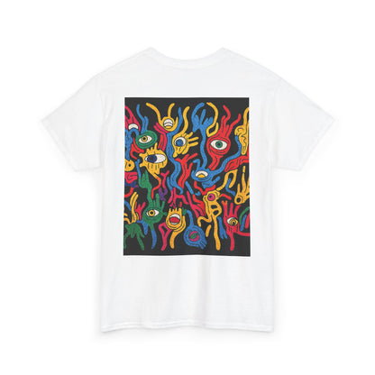Colorful Artistic Unisex Tee - Vibrant Graphic Tee, Unique Gift for Art Lovers, Cool T-Shirt for Festivals, Eye-Catching Apparel